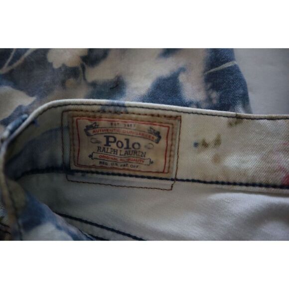 Polo Ralph Lauren Women's Sz 26 Floral Print Emma Tompkins Skinny Jeans - Picture 4 of 15